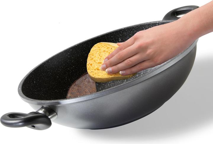 Produktbild Stoneline 32cm, mit Deckel, Aluguss, Backofen & Induktion geeignet (Wok Pfanne, Aluminiumguss)