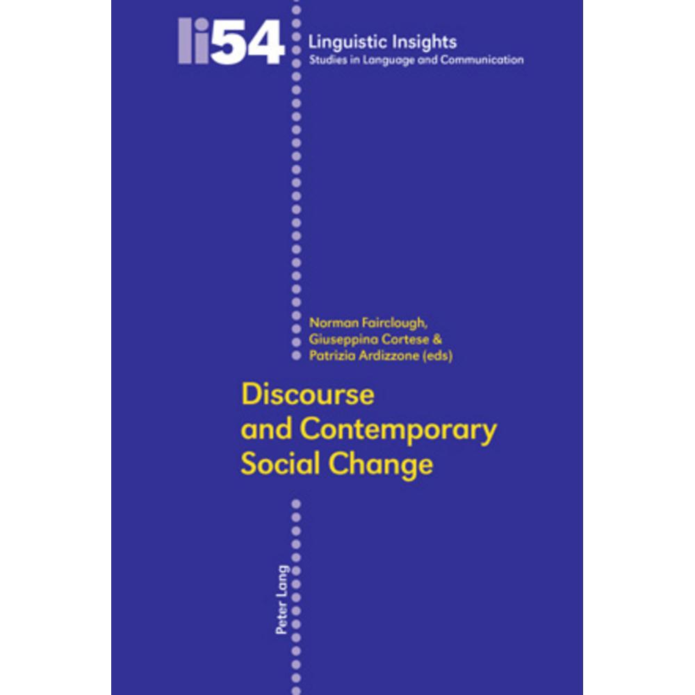Discourse and Contemporary Social Change, Fachbücher von Norman Fairclough, Guiseppina Cortese, Patrizia Ardizzone