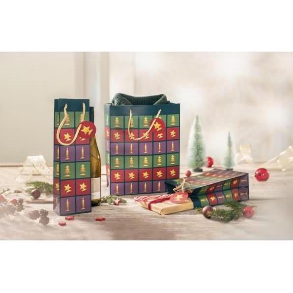Thumbnail - Sigel, Geschenkverpackung, Weihnachts-Geschenktüte "Cut-out style", gross Geschenktasche aus Papier, 157 g/qm, Oberfläch...