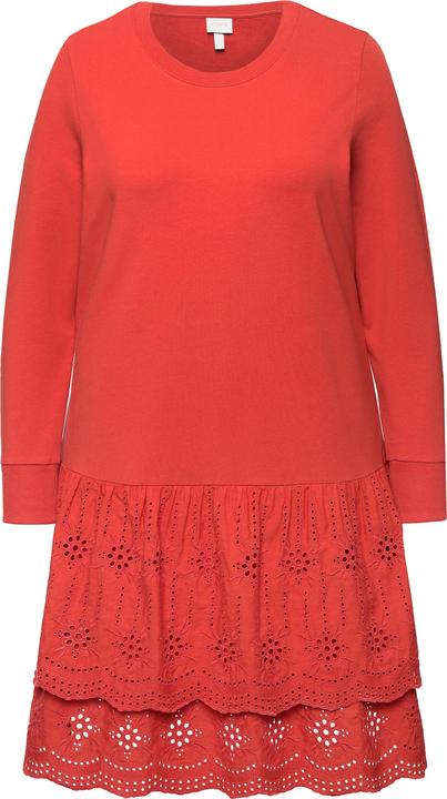 Actual product image Ulla Popken Eco Cotton Tiered Lace Flounce Dress (50, 52)
