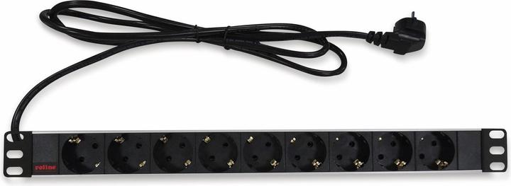 Actual product image Roline 48.26cm 19 inch power strip 9 outlet aluminum 2.0 m (9x, CEE 7/3, 2 m)