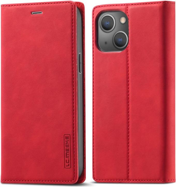 Produktbild Cover-Discount iPhone 14 - Vintage Flip Case Etui rot (Apple iPhone 13, Apple iPhone 14)