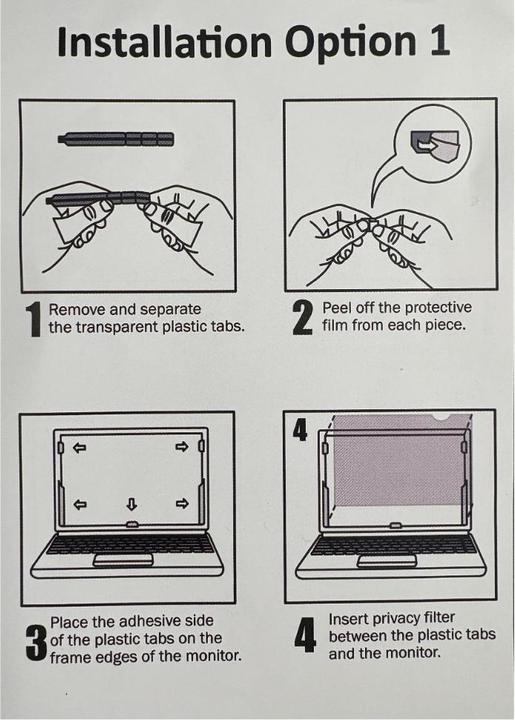 Produktbild Origin Storage OSFDT2WPI23.8WL Blickschutzfilter Rahmenloser -Privatsphärenfilter (23.8 Zoll) (23.82", 16:9)