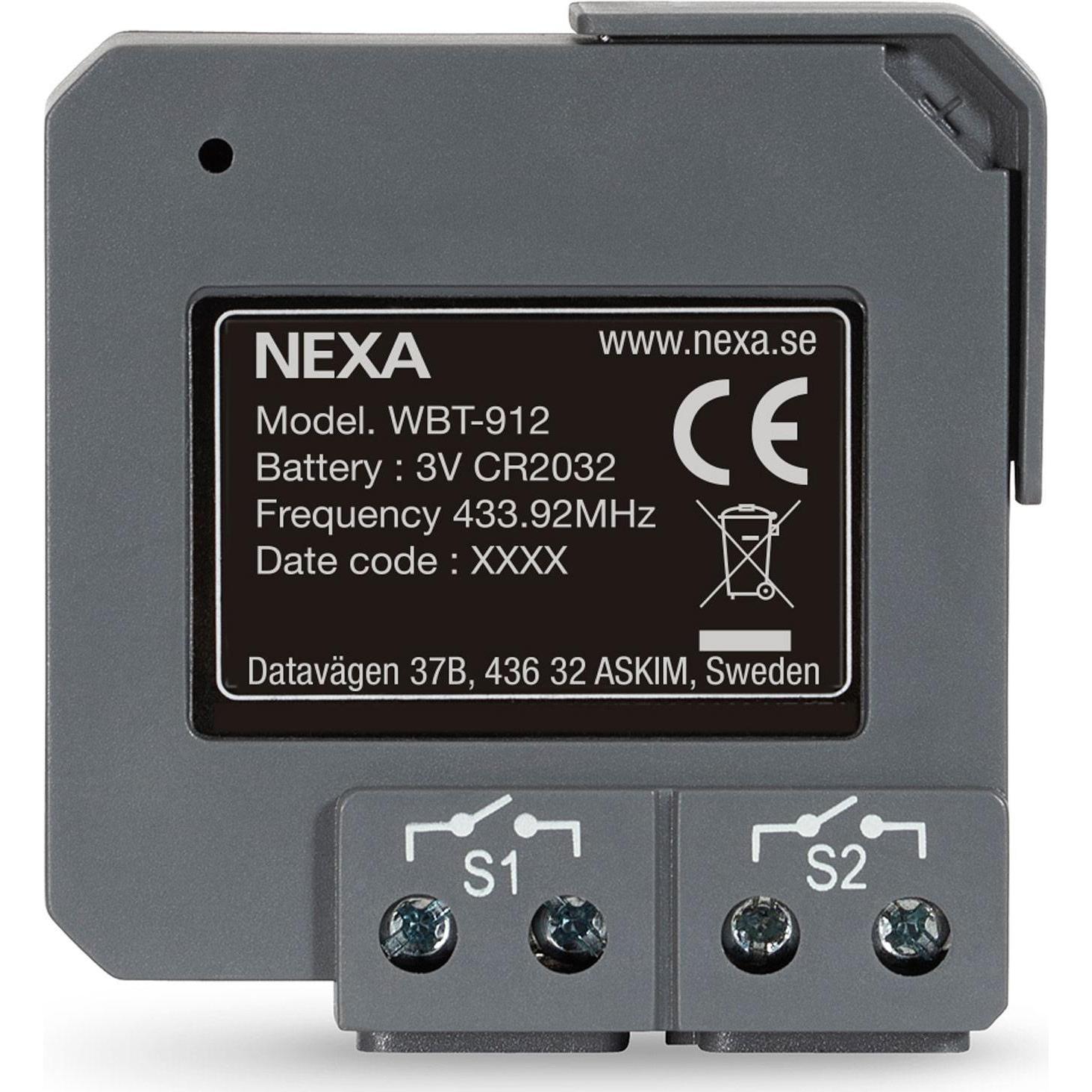 Thumbnail - Nexa WBT-912 smart home transmitter Wired & Wireless Wall-mounted, Automatisierung