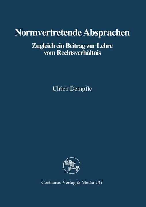 Produktbild Normvertretende Absprachen (Deutsch, Ulrich Dempfle, 1994)