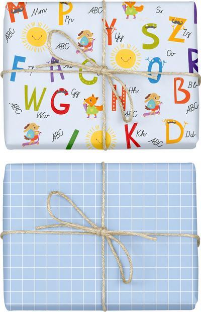 Immagine prodotto Dabelino Set di carta da regalo per i giovani che iniziano la scuola (4x)