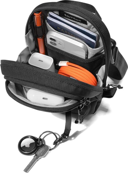 Actual product image Thule tomtoc Aviator T37 Travel Crossbody Bag schwarz / Reise-Umhängetasche / 1,3l (1.30 l)