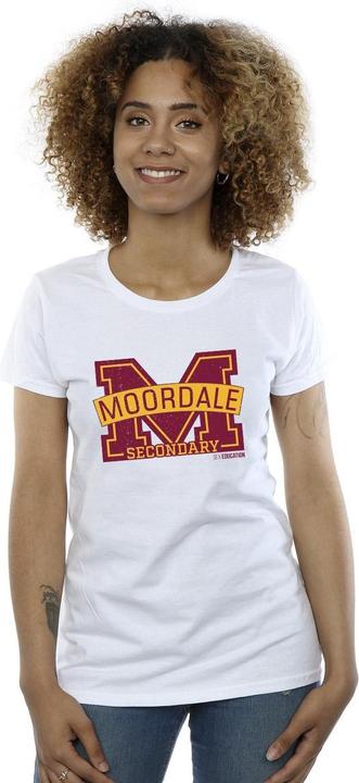 Immagine prodotto Netflix Sex Education Moordale Cracked M Logo 2 Maglietta Donna (L)