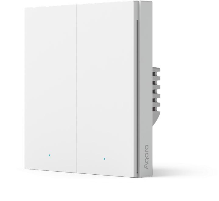 Image du produit Aqara Interrupteur mural intelligent H1 Blanc avec neutre, double rocker (Zigbee)