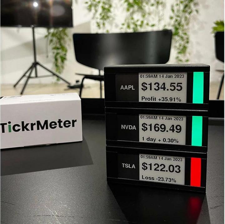 Actual product image TickrMeter Smart display stock ticker