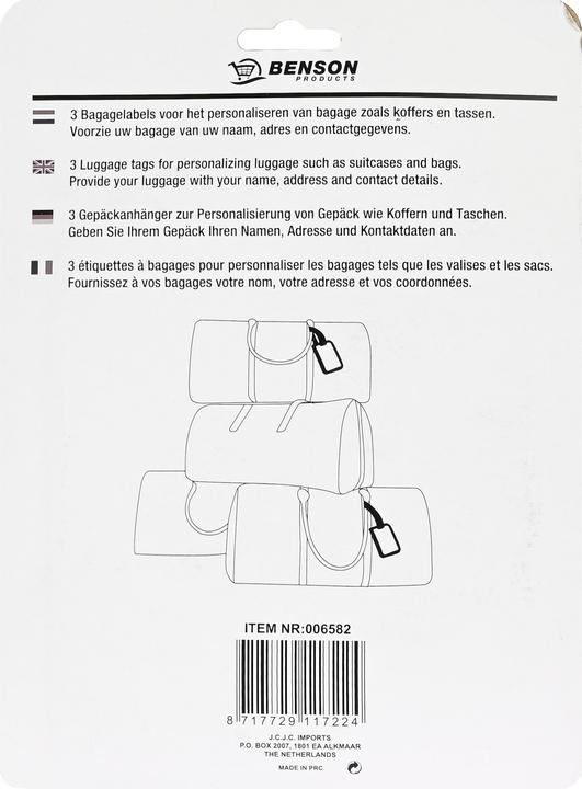 Immagine prodotto Benson Kofferlabels 3 dlg