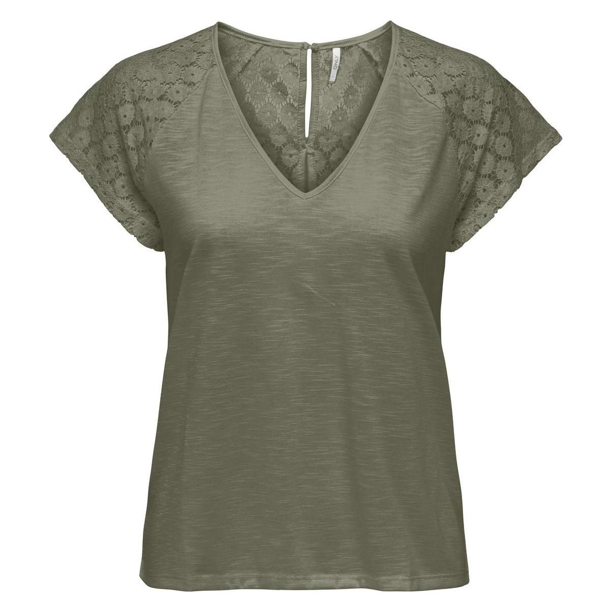 Only, Blusen, Onlshiv S/S Lace Mix Top Box Cs Jrs, (S)