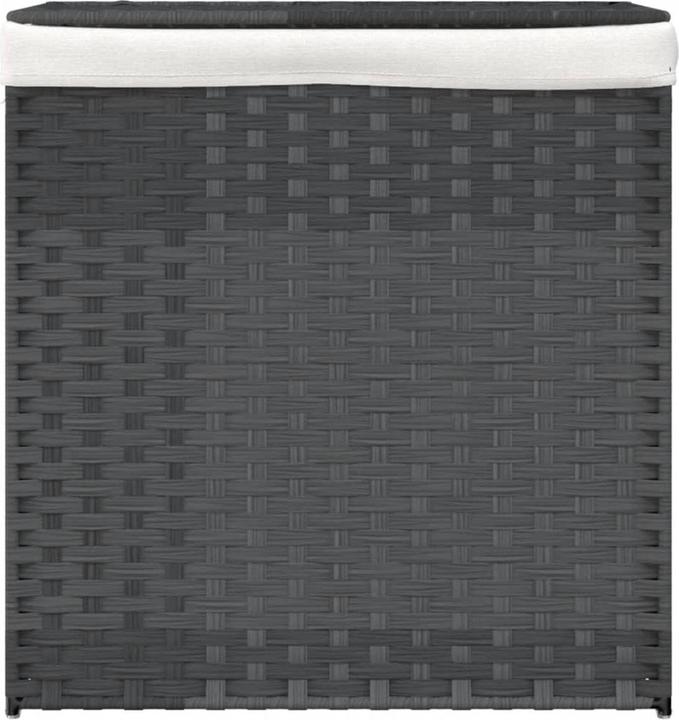 Immagine prodotto vidaXL Cesto portabiancheria a 2 scomparti Grigio 53x35x57 cm Poly