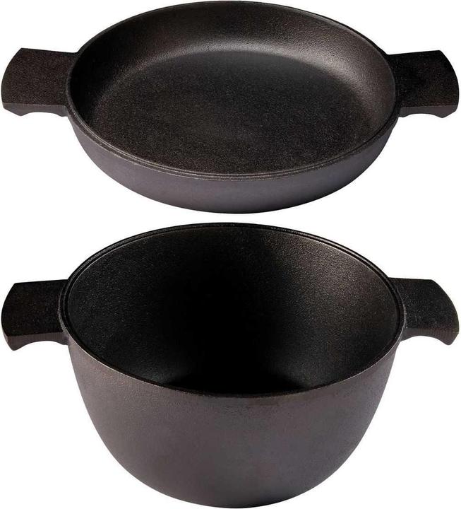 Produktbild Skeppshult Gusseisen Set Topf und Pfanne 23 cm (24 cm, Pfannenset + Topfset, Gusseisen)