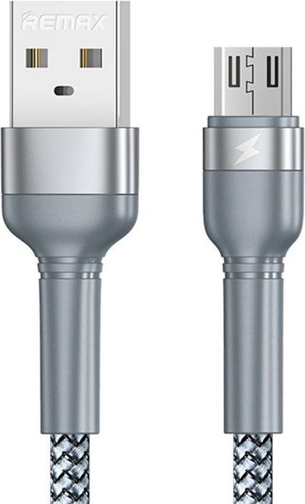 Remax Cable USB Micro Jany Alloy, 1m, 2.4A (silver) (1 m)