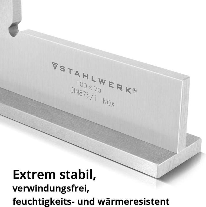 Actual product image Stahlwerk Stop bracket 90° 100 x 70 mm DIN 875/1 made of stainless steel