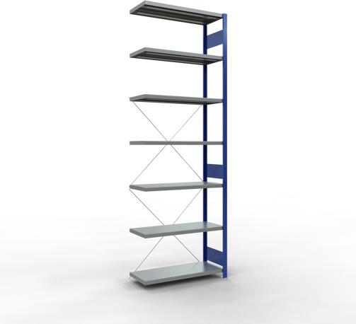 Produktbild Schulte Lagertechnik Stecksystem Anbauregal MULTIplus250 mit Kreuzstrebe