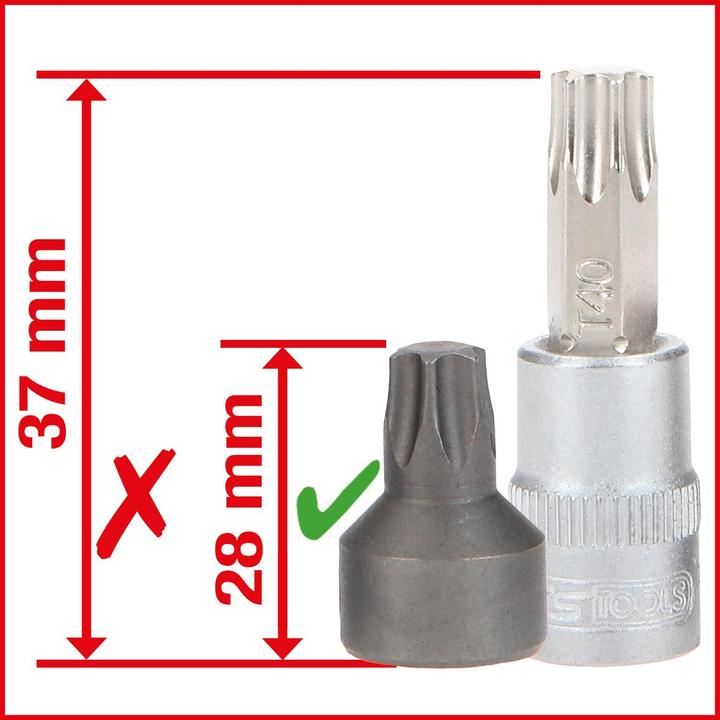 Produktbild KS Tools 1/4" Bit-Stecknuss-Satz extra kurz 50-tlg 911.1850 Bit-Set
