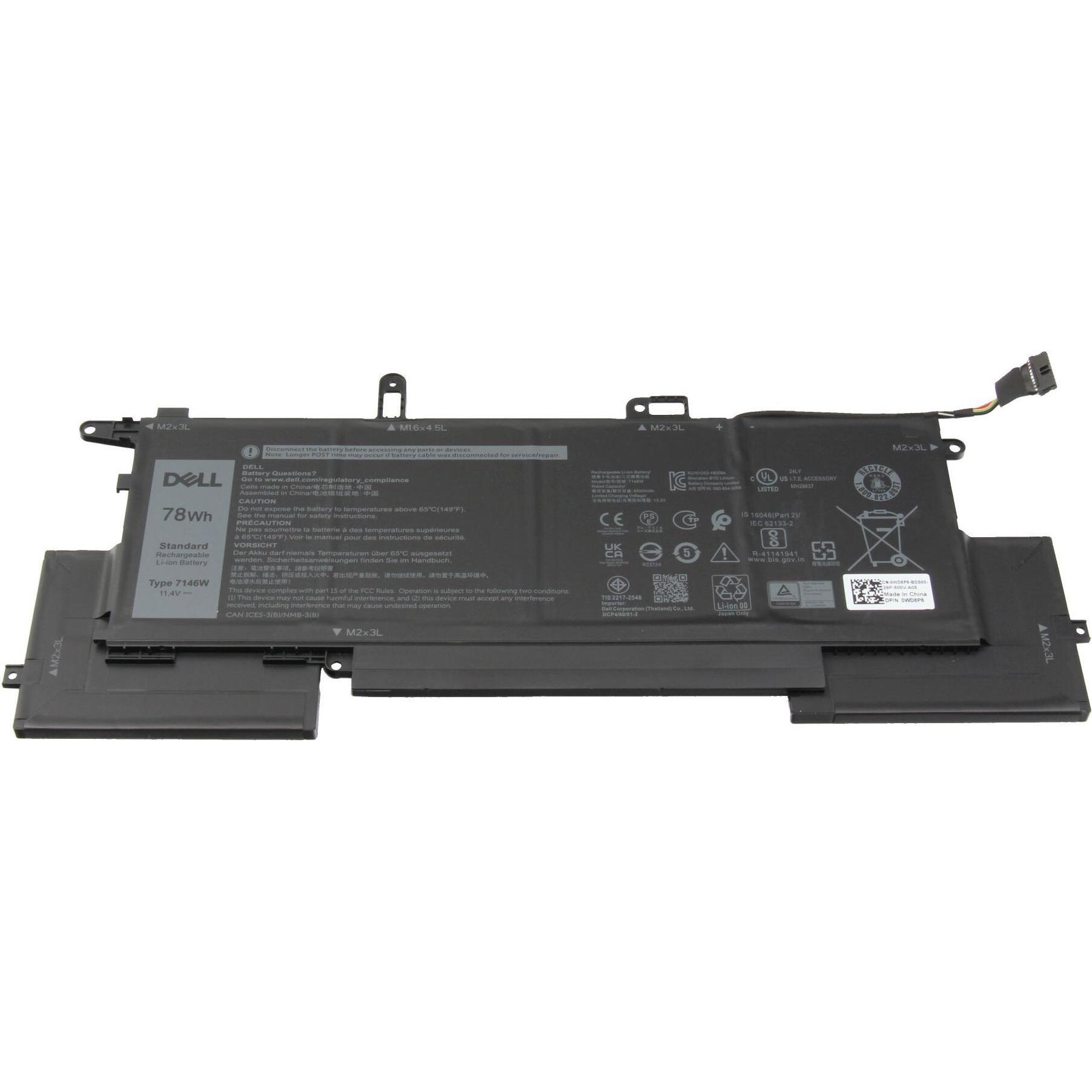 Dell 2K0CK (6 Zellen, 6500 mAh), Notebook Akku