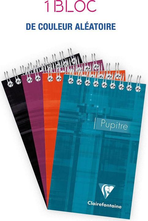 Image du produit Clairefontaine Bloc à spirales (8,5 x 14 cm, À rayures)