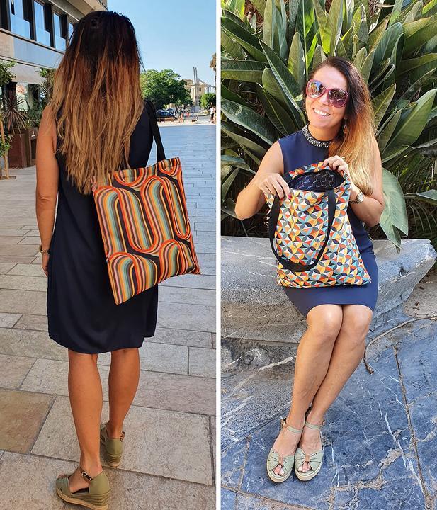 Produktbild Only-Bags.Store Ästhetische Tragetasche mit Reissverschluss - Bedruckter Jutebeutel