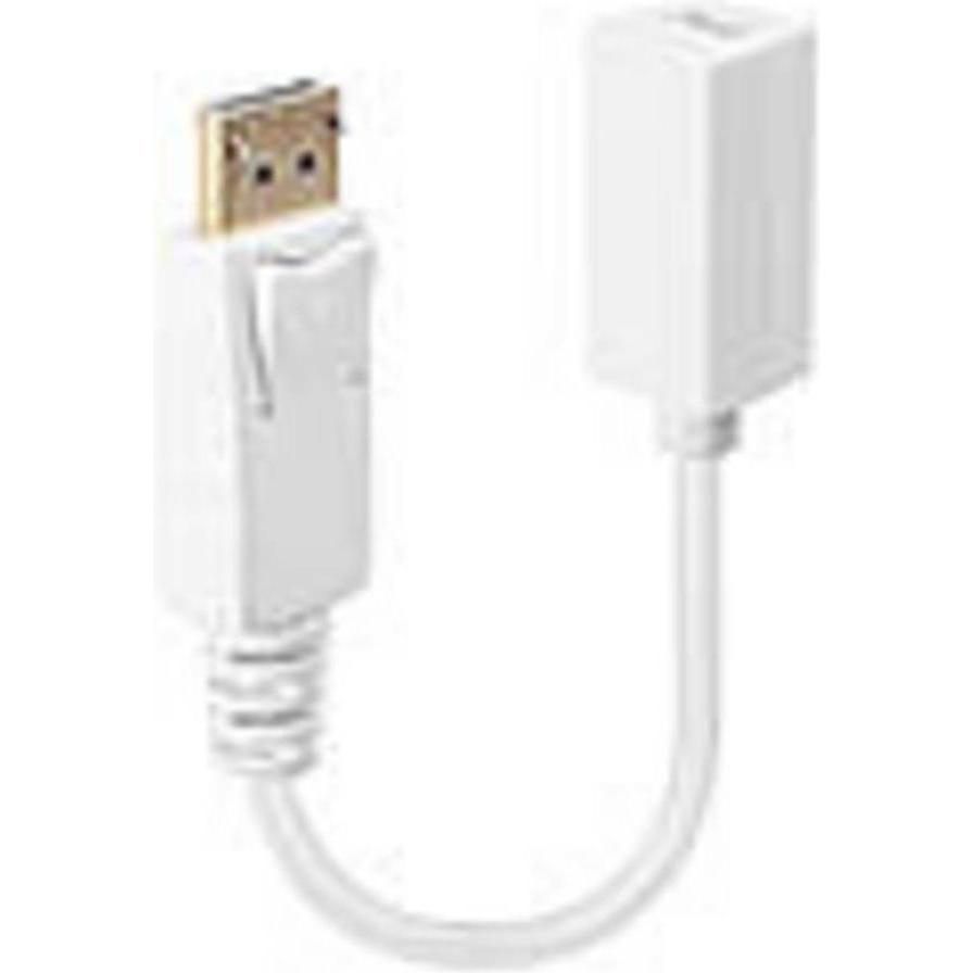 Lindy DisplayPort zu (Mini DP, 15 cm), Data + Video Adapter, Weiss