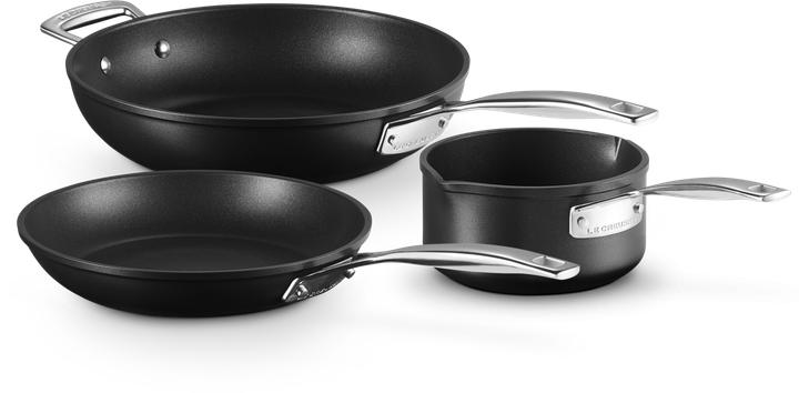 Image du produit Le Creuset Set de poêles antiadhésives en aluminium 24/26 cm, casserole à lait (16 cm, Poêle à frire, Pot à lait, Aluminium)