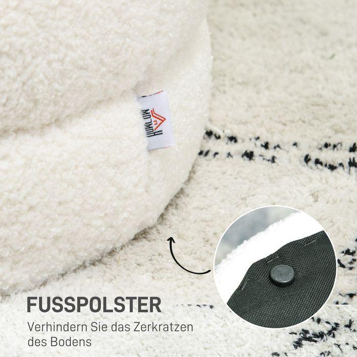 Produktbild Swisshandel24 Sitzhocker Fusshocker rund Polsterhocker Fussstütze inkl. Sitzkissen