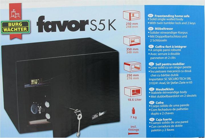 Produktbild Burg Wächter Möbeltresor FAVOR S5 K (17 l)