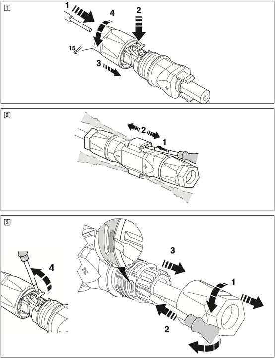 Produktbild Kalitec Phoenix Contact Sunclix Solarstecker 5 Paar I PV-C3M-S 2,5 4 6 Stecker I PV-C3F-S 2,5 4 6 Buchse I S (Solarstecker)