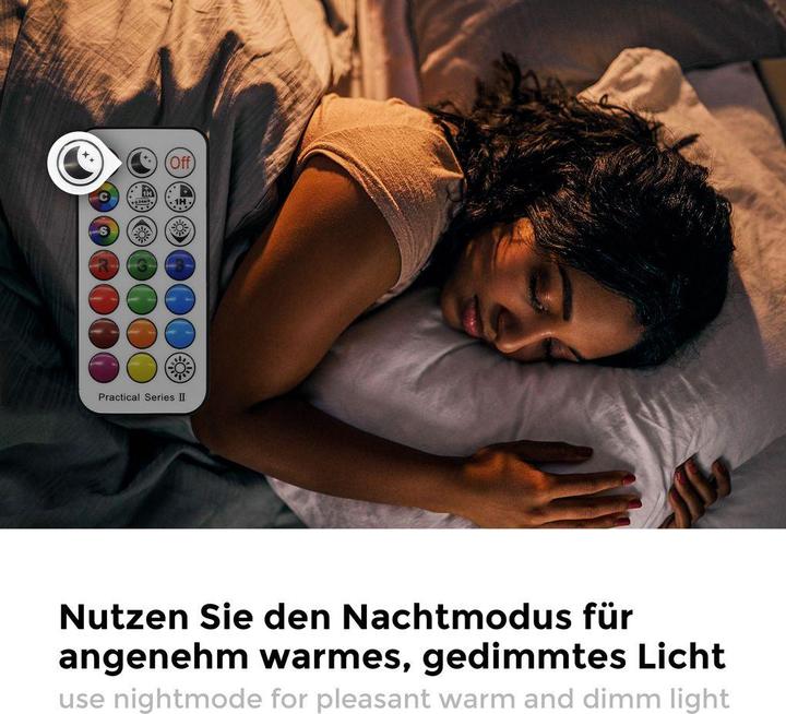 Actual product image B.K.Licht RGBW LED recessed lights, set of 5, white, 5xLED 4.8W (450 lm)