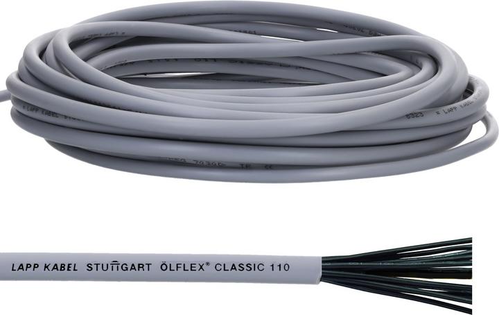 Produktbild Lapp 10 Meter 1119854 Ölflex Classic 110 PVC Steuerleitung 4x1 mm² ohne grün-gelben Schutzleiter I S (10 m)