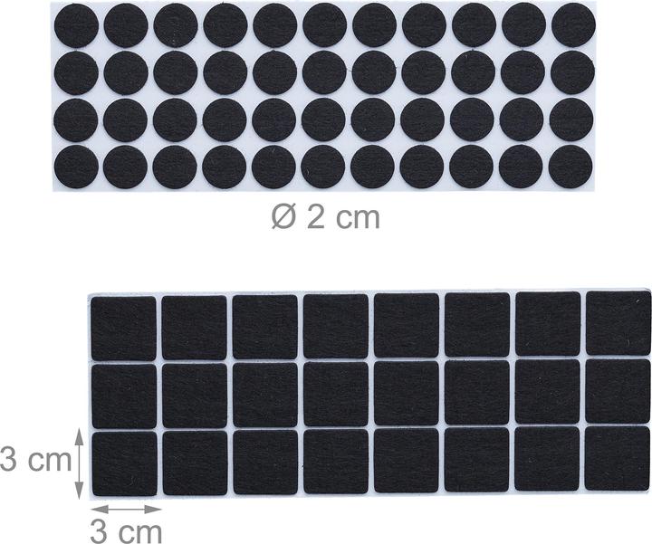 Productafbeelding Relaxdays 180x viltglijders (Vilten glijders, 180 Pcs.)