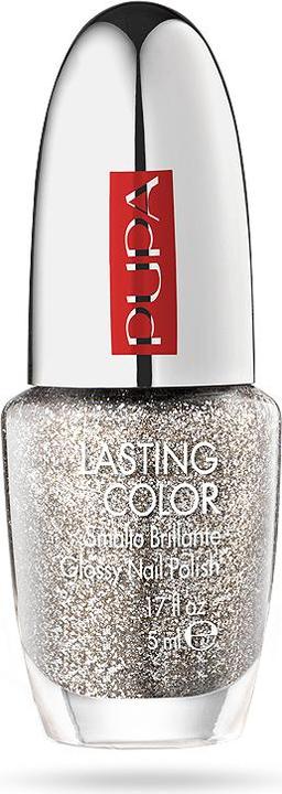Immagine prodotto Pupa Milano Lasting Color 802 Trasparent Silver Glitter 5 ml (Glitter argento trasparente, Smalto)
