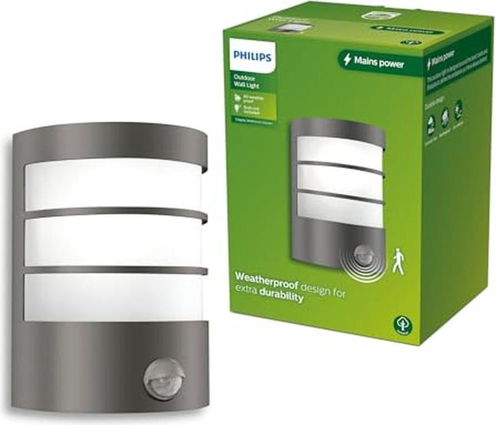 Produktbild Philips Lighting Calgary 929004668801 Aussenwandleuchte E27 Anthrazit (E27, IP44)