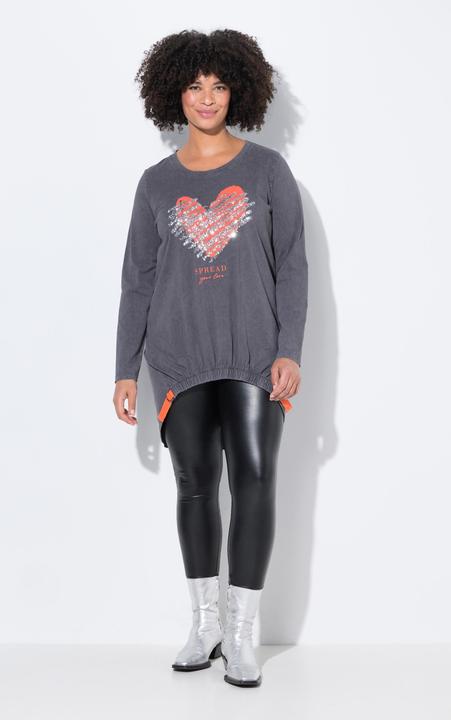 Produktbild Angel of Style Sweatshirt, A-Linie, verziertes Herz, elastischer Saum (54)