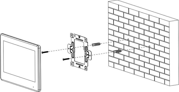 Image du produit Dahua DHI-VTH5422HB-W - Moniteur - hybride - 2 fils - Wi-Fi - noir (1024 x 600 pixels)