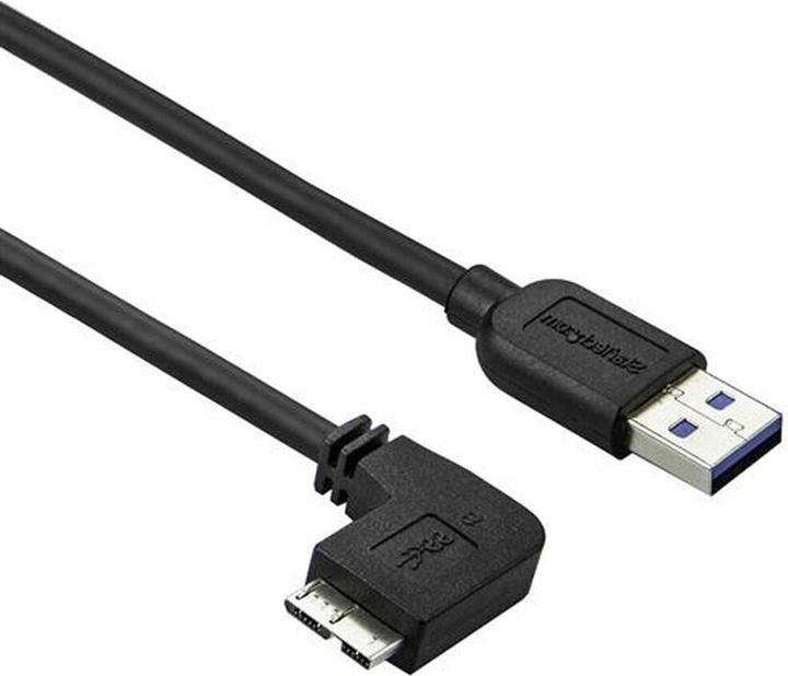 StarTech 1m Slim Micro USB 3.0 cable left angled - USB 3.1 Gen 1 (5 Gbit/s) connection cable (1 m, USB 3.2 Gen 1)