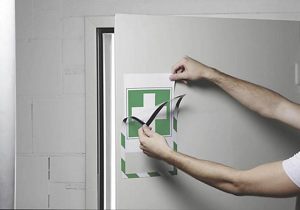 Produktbild Durable MAGNETRAHMEN SECURITY A4 grün/weiss