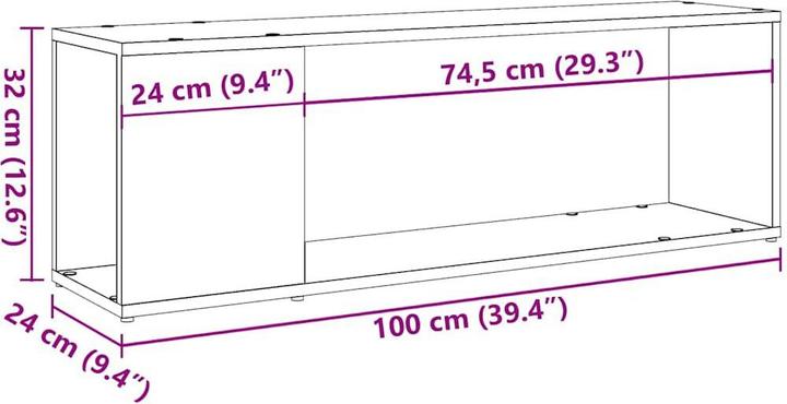 Image du produit VidaXL Meuble TV (100 x 24 x 32 cm)