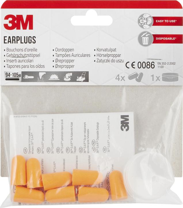 Produktbild 3M Gehörschutzstöpsel, orange (8 x)