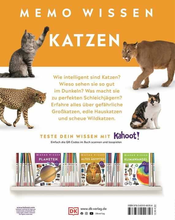 Actual product image memo Wissen. Katzen (German, DK Verlag - Kids, Juliet Clutton-Brock, Susanne Schmidt-Wussow, 2024)