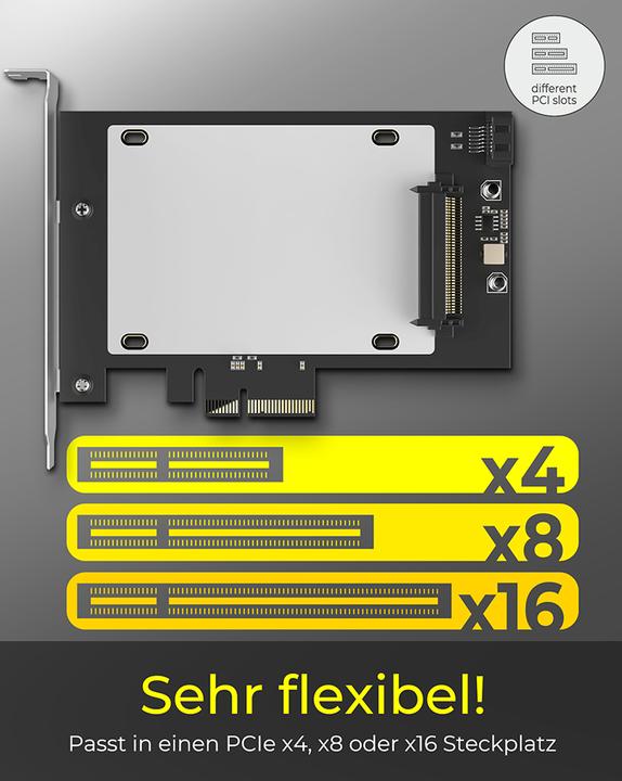 Actual product image Icy Box IcyBox PCIe Card IB-PCI2017-U2 U.2 NVMe, SATA SSD