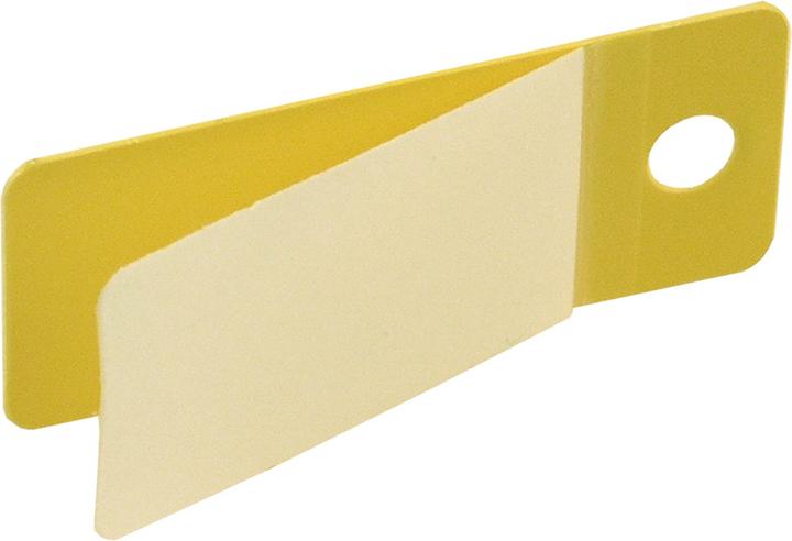 Produktbild Brady LT-59x25-B7645-WR, Laminat(TM)-Anhänger + Laminat, Gelb, 59 x 25mm, mit Verstärkungsring (50 (5.90 cm)