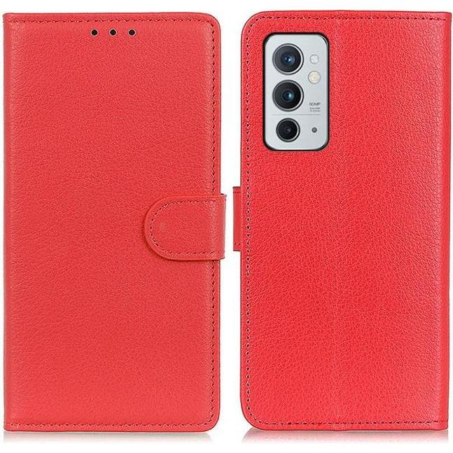 Thumbnail - MU Classic Litchi Leder Bookcover Series (OnePlus 9RT 5G), Smartphone Hülle, Rot