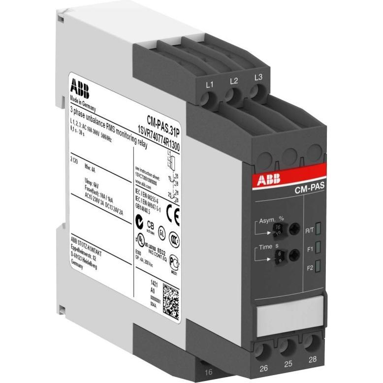 ABB Stotz S&J 3-Phasenüberwachungsrelais CM-PAS.31P, Relais