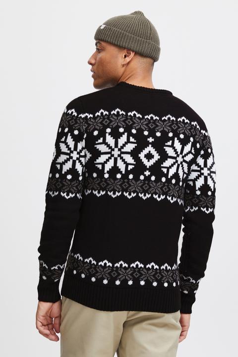 Actual product image Solid Norwig Men's Jumper Chunky Knit Pullover With Crew Neck (M)