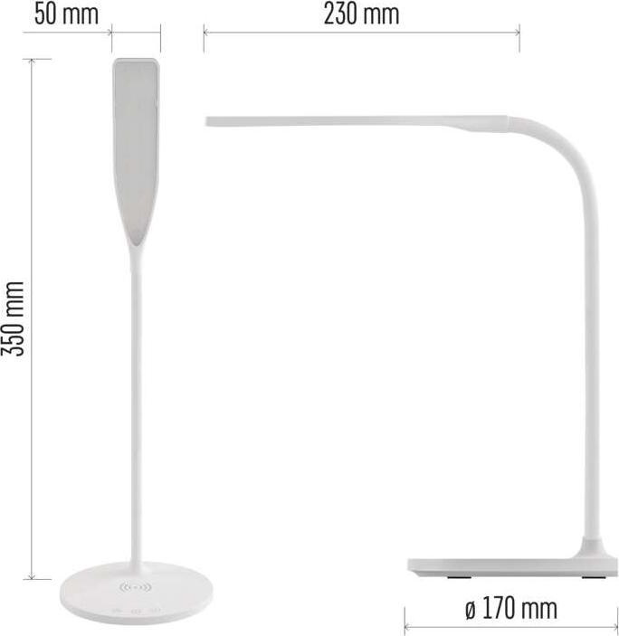 Image du produit Emos Lampe de bureau LED OSCAR, blanche (360 lm)