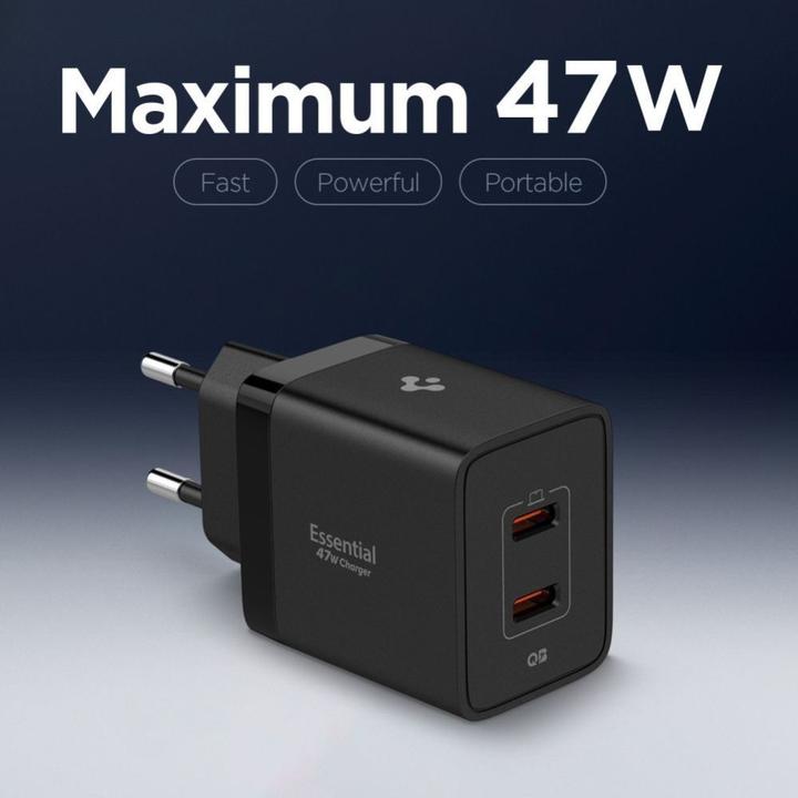 Produktbild Spigen Essential 47W Wall Charger EE472EU black (47 W, 2 Ports)