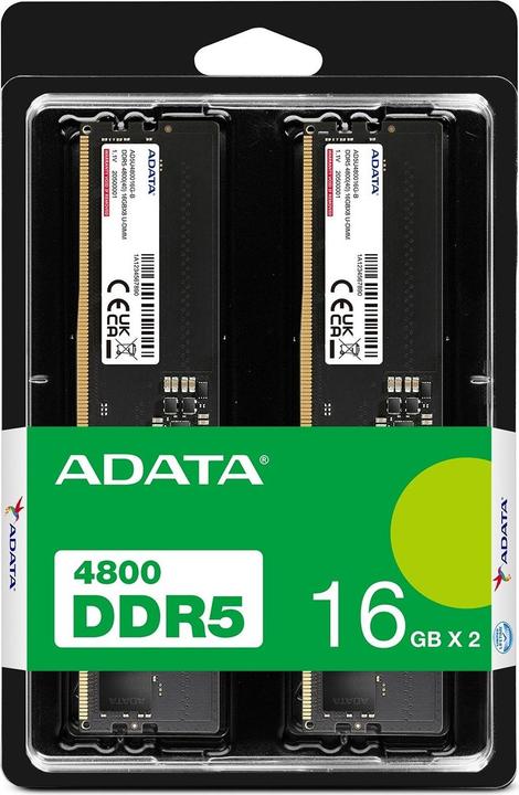 Produktbild Adata DDR5 32GB 4800-40 K2 Premier Tray Dual Tray (2 x 16GB, 4800 MHz, DDR5-RAM, DIMM)